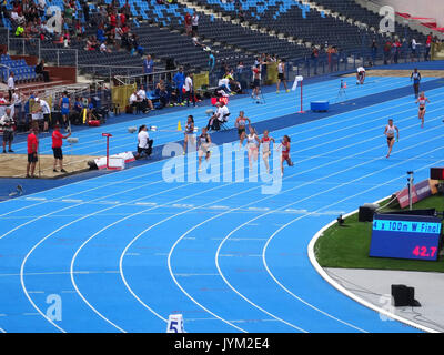 2017 Athlétisme Championnats d'Europe U23, relais 4x100m femmes2 final 1607 2017 Banque D'Images
