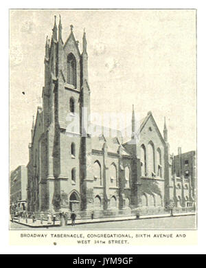 (King1893NYC) pg391, Tabernacle de Broadway, de la CONGRÉGATION DE LA SIXIÈME AVENUE ET WEST 34TH STREET Banque D'Images