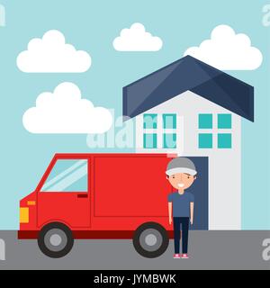 La conception de services de livraison Illustration de Vecteur