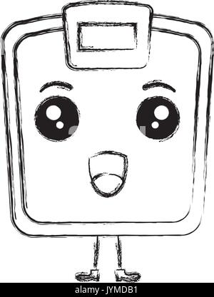 Mesurer le poids de la balance vector illustration design personnage kawaii Illustration de Vecteur