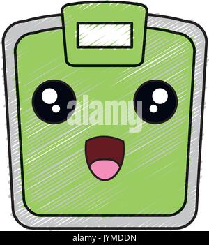 Mesurer le poids de la balance vector illustration design personnage kawaii Illustration de Vecteur