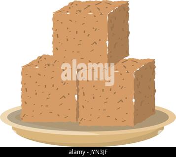 Terrain isolé cube Illustration de Vecteur