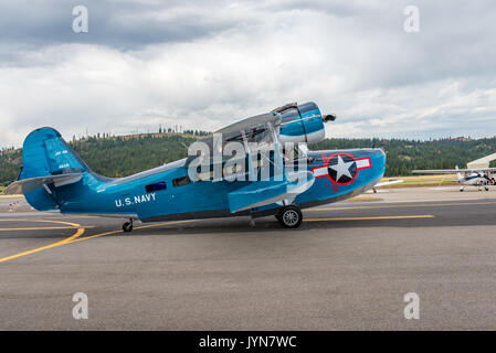 Grumman G-21 de l'oie au champ feutres meeting aérien. Spokane, Washington. Banque D'Images