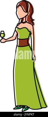 Mariée de mariage toast de mariage qui de droit Illustration de Vecteur