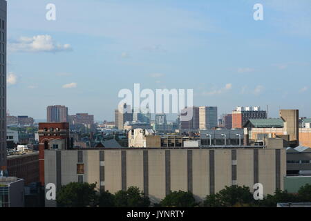 Une vue de contextes urbains dans une nouvelle Angleterre cityscape Banque D'Images