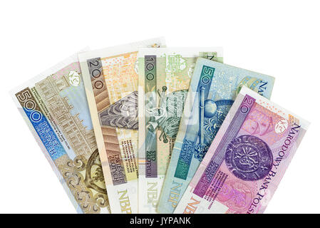 Ensemble de Polish zloty billets isolé sur fond blanc avec clipping path Banque D'Images