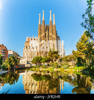 Temple expiatoire de la Sainte Famille, la Sagrada Familia, Barcelone, Espagne Banque D'Images