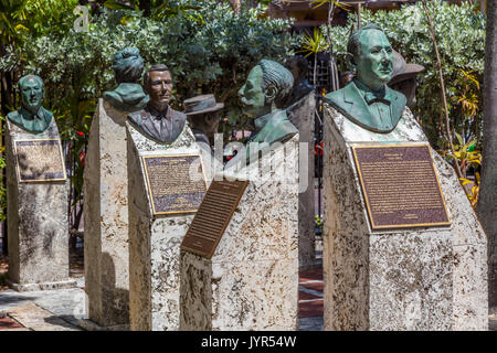 Historique de Key West Memorial Sculpture Garden à Key West en Floride Banque D'Images