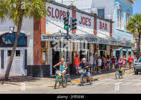 Sloppy Joes Bar sur Duval Street, à Key West en Floride Banque D'Images