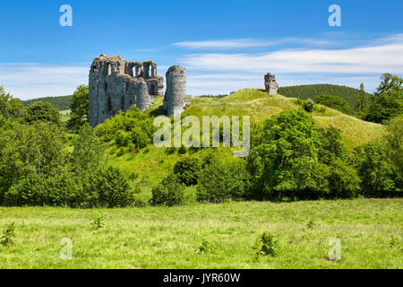 Ruines du château d'Oisans Oisans Shropshire West Midlands England UK Banque D'Images