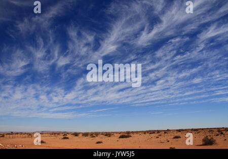 - Cirrus uncinus météo nuages contre un ciel bleu avec copie espace Banque D'Images