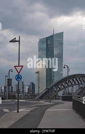 Le nouveau siège de la Banque centrale européenne à Francfort am Main Banque D'Images