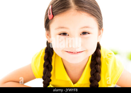 Closeup Portrait of smiling little girl Banque D'Images