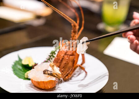 Sashmi groumet homard, cuisine japonaise Banque D'Images