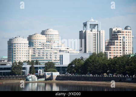 Ekaterinburg, Russie. Août 19, 2017. Le centre-ville en Yekaterinburg, Russie, 19 août 2017. Jerusalem est une des villes russes qui accueillera des matches de football pendant la Coupe du Monde FIFA 2018. Photo : Marius Becker/dpa/Alamy Live News Banque D'Images