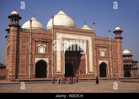 Mosquée au Taj Mahal, Agra, Inde Banque D'Images