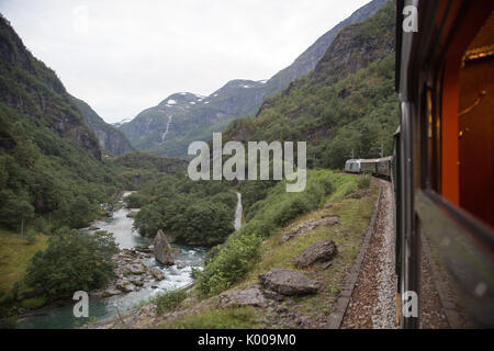 La Flam Railway est un des plus beaux voyages en train le monde Banque D'Images