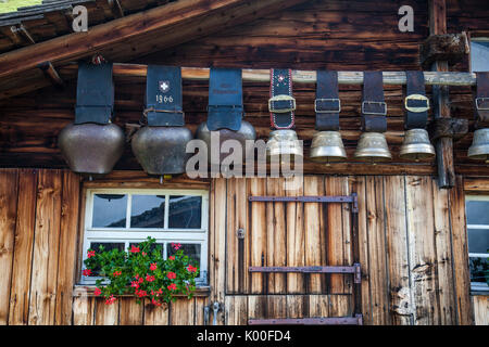 Chalet en bois typique Première Grindelwald Oberland Bernois Canton de Berne Suisse Europe Banque D'Images