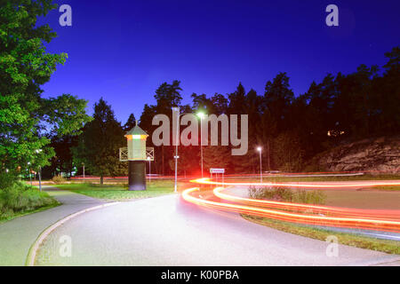 Light trails in Stockholm. Prises avec Nikon D5300 Banque D'Images