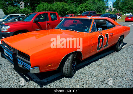 La voiture a appelé le général Lee, l'un comme celui-ci utilisé sur l'émission de télévision The Dukes of Hazzard une Dodge Charger 1969 Banque D'Images