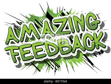 Commentaires incroyable - bd mot sur fond abstrait. Illustration de Vecteur