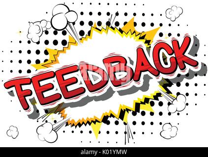 Commentaires - comic book mot sur fond abstrait. Illustration de Vecteur