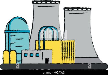 Illustration vecteur de centrale nucléaire Illustration de Vecteur