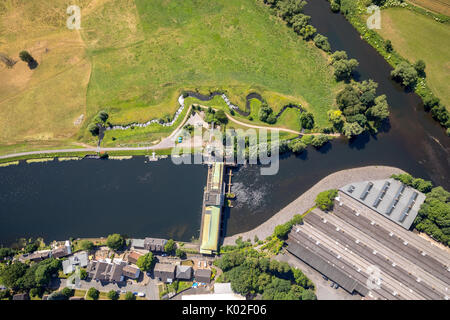 Harkortsee Obergraben, barrage, de Harkortsee, Wetter (Ruhr), Ruhr, Rhénanie du Nord-Westphalie, Allemagne, Europe, vue aérienne, photos aériennes, photo aérienne Banque D'Images