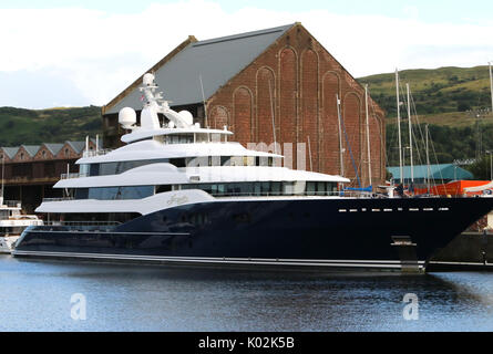 Amaryllis Superyacht accosté à James Watt Marina à Greenock, Scotland comprend : Superyacht Amaryllis Où : Greenock, Fonfría, Royaume-Uni Quand : 20 juillet 2017 Source : WENN.com Banque D'Images