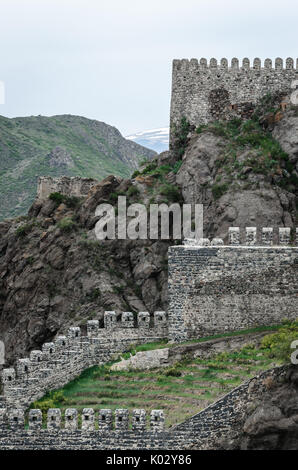 Vue panoramique sur le complexe fortifié Rabath à Akhaltsikhe, Géorgie. Rénové château médiéval. Banque D'Images