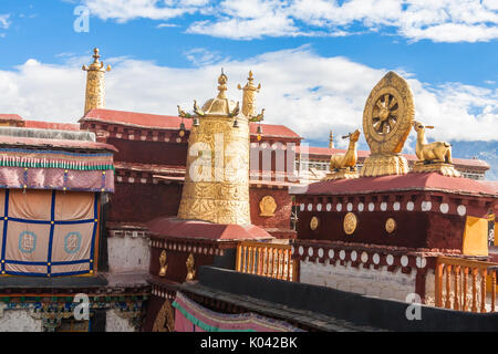 Le centre-ville de Lhassa au Tibet depuis la Chine Banque D'Images