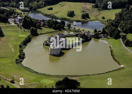 Une vue aérienne de Leeds Castle, dans le Kent. Banque D'Images