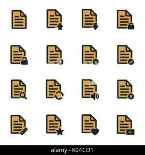 Télévision vecteur document icons set Illustration de Vecteur
