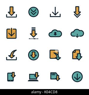 Télévision vecteur télécharger icons set Illustration de Vecteur
