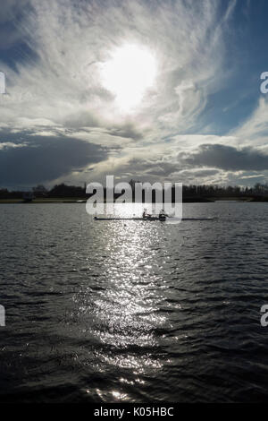 Royaume-uni, Angleterre, France, l'aviron d'Eton Dorney Lake Banque D'Images