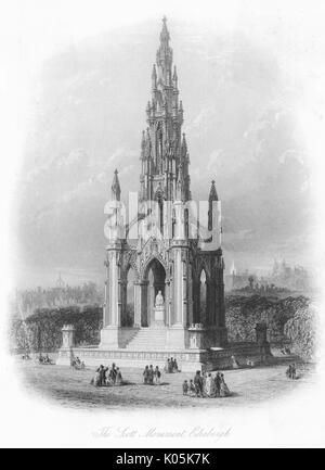 Sir Walter Scott - Édimbourg - Monument Banque D'Images