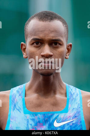 Birmingham, UK. 20e Août, 2017. Mutaz Essa BARSHIM du Qatar lors de la Men's high jump à la Grand Prix d'athlétisme Birmingham Muller au stade Alexandra, Birmingham, Angleterre le 20 août 2017. Photo par Andy Rowland. Crédit : Andrew Rowland/Alamy Live News Banque D'Images