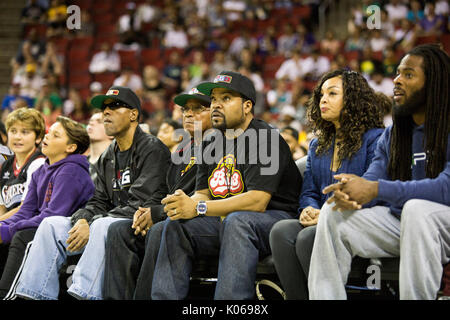 Les joueurs de basket-ball en compétition semaine 9 big3 à trois contre trois prévisions avec un taux d'une ligue de basket-ball d'août 20,2017 seattle,Washington. Banque D'Images