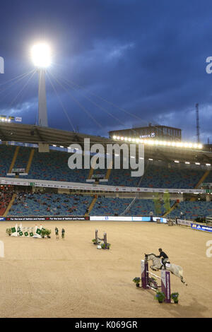 Göteborg, Suède. Août 21, 2017. Formation cavaliers FEI Longines au championnat d'Europe 2017 au Stade Ullevi de Göteborg, en Suède, le 21 août 2017. La compétition se poursuivra jusqu'au 27 août. Photo : Friso Gentsch/dpa/Alamy Live News Banque D'Images