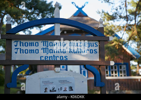 Nida, Lituanie. 17 juillet, 2017. La maison d'été de Mann dans lequel l'écrivain allemand Thomas Mann séjourna au cours de vacances à Nida, Lituanie, 17 juillet 2017. Photo : Alexander Welscher/dpa/Alamy Live News Banque D'Images