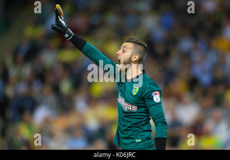 Le gardien de Norwich City Angus Gunn Banque D'Images