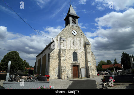 Eglise Notre Dame de la nativite, rue du Fort, balinghem, pas de calais, hauts de france, france Banque D'Images