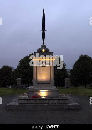 Mémorial pour les membres du Commando 29 Regiment Royal Artillery qui ont perdu la vie tandis que sur le service, Plymouth, England, UK Banque D'Images