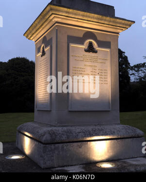 Mémorial pour les membres du Commando 29 Regiment Royal Artillery qui ont perdu la vie tandis que sur le service, Plymouth, England, UK Banque D'Images