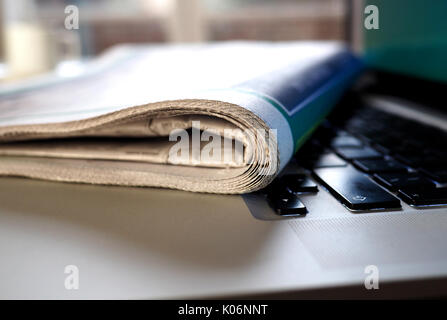 Sur Journal d'ordinateur portable Clavier Banque D'Images