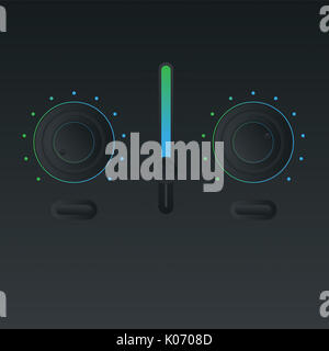 L'infographie, cadrans et boutons Banque D'Images