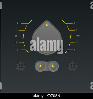 L'infographie, cadrans et boutons Banque D'Images