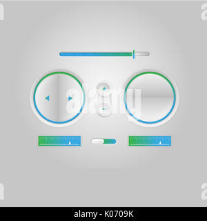 Des infographies, des boutons, des cadrans et des gradations Banque D'Images
