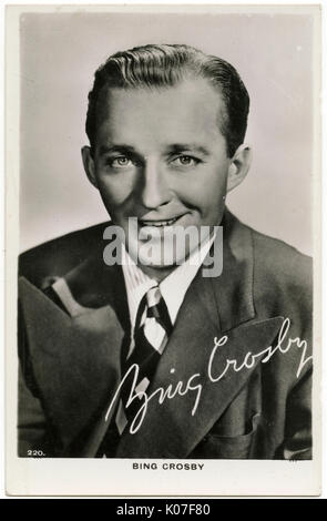 Bing Crosby (1903 -1977), chanteur et acteur de film Date :