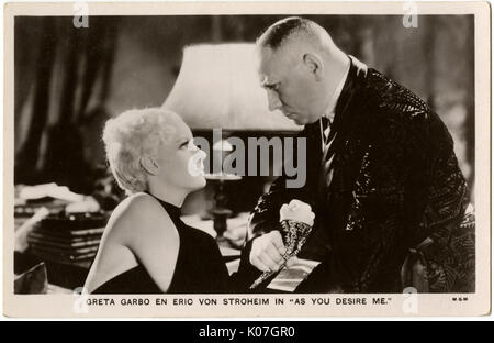 GRETA Garbo et Eric von Banque D'Images